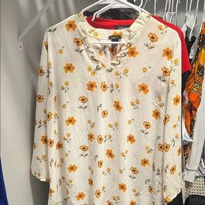 Floral Cream Top